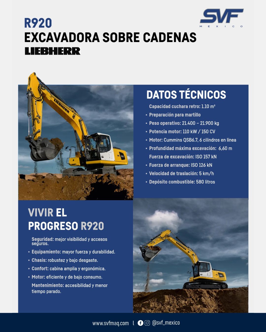 Asociación - ¡La fuerza que impulsa el progreso! 💪 La Liebherr R920 de ...