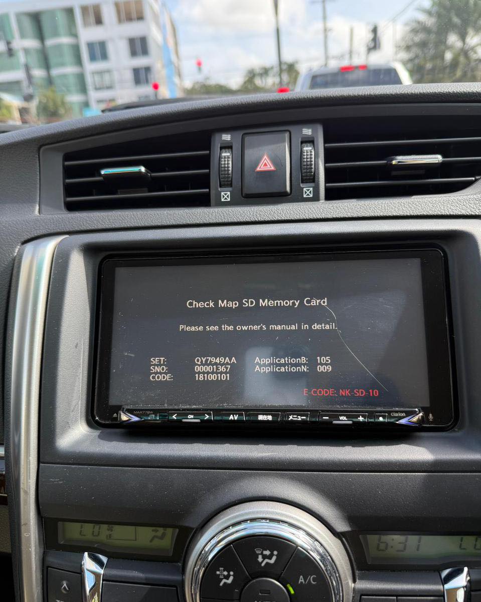 Clarion #MAX778W Radio navigation unlocking map english-Japan card