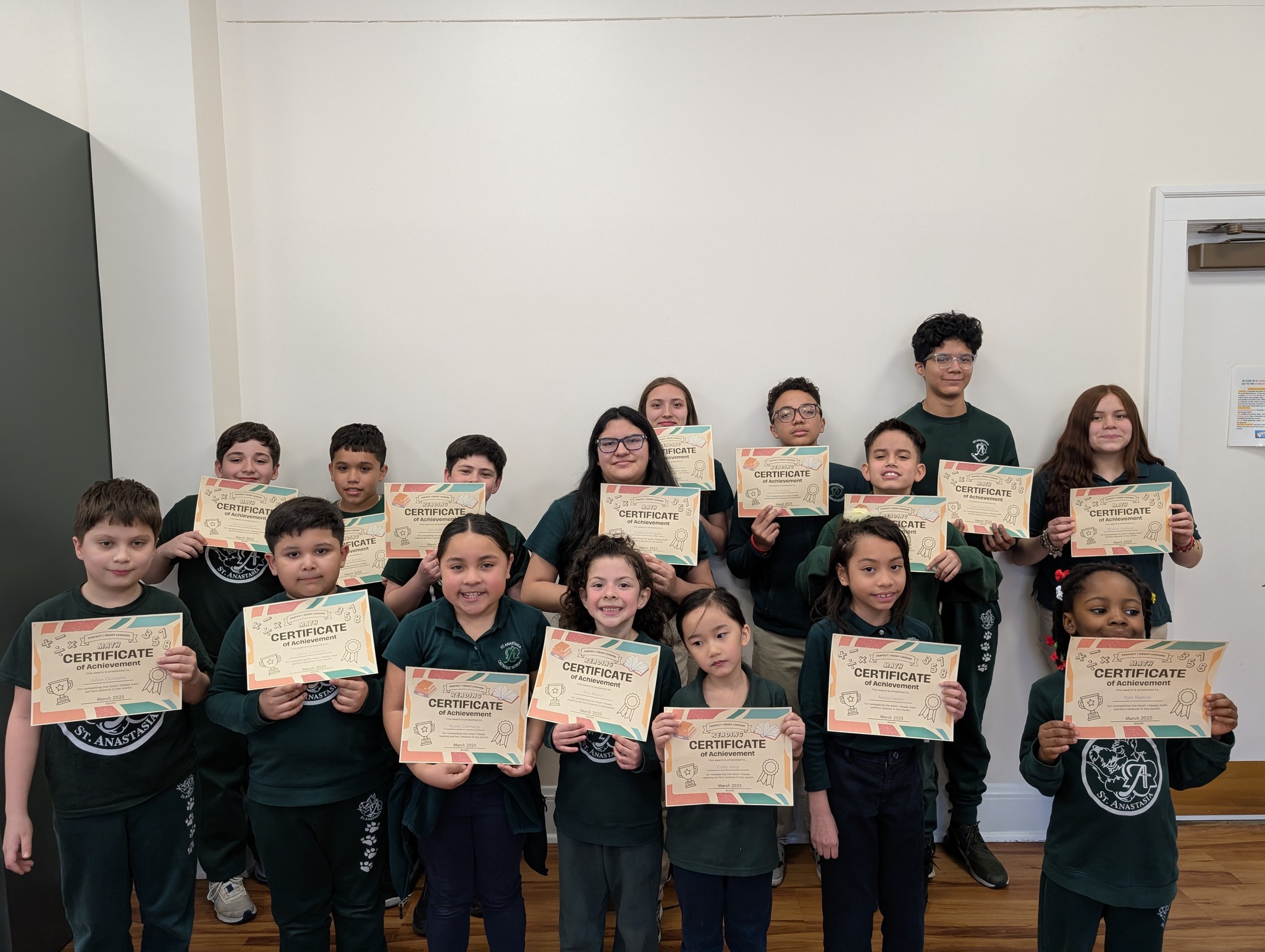 St. - Congratulations to our March Party with the Principal winners ...