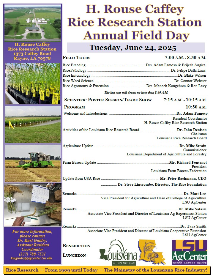 LSU... - LSU AgCenter H. Rouse Caffey Rice Research Station