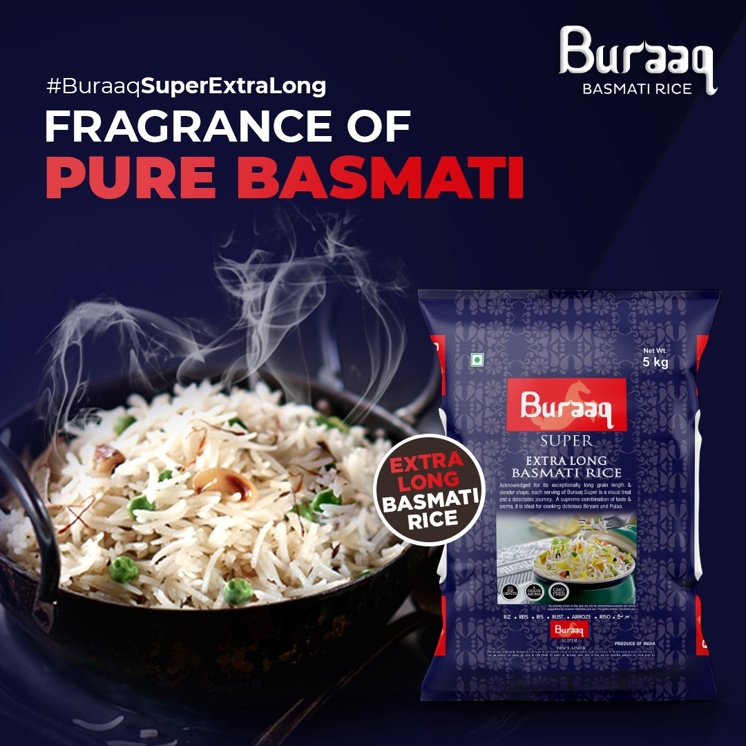 Buraq Basmati Rice - Fragrance of Pure Basmati. #SuperExtraLong # ...