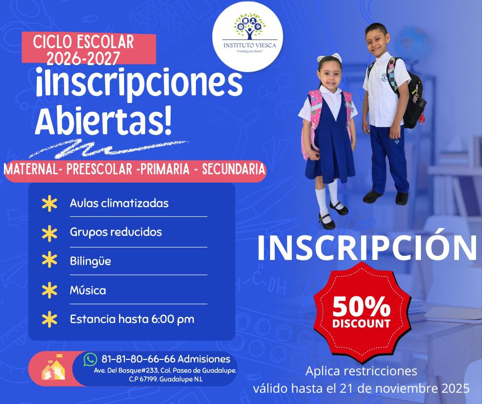 Instituto - INSCRIPCIONES ABIERTAS CICLO ESCOLAR 2026-2027. | Facebook