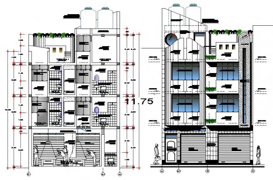 cadbull.com - 2d cad drawing of plan house elevation autocad software ...