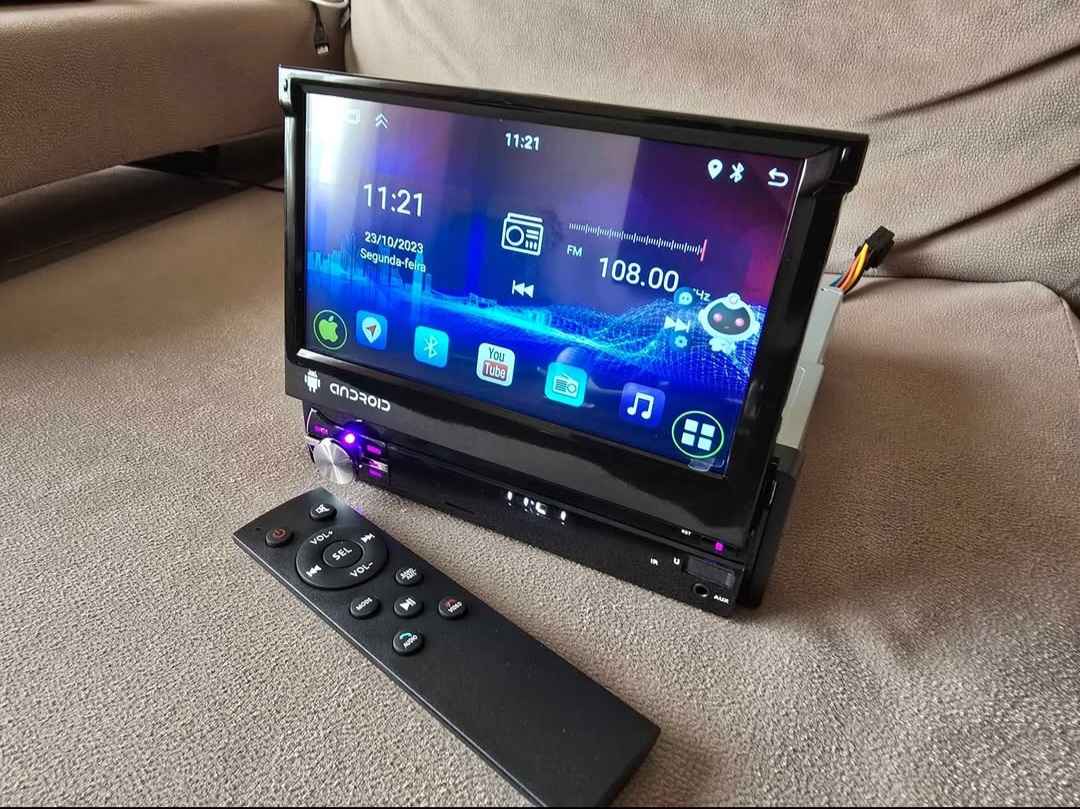 🚗 📟 Auto Rádio Android 1 Din com GPS, Bluetooth e Wi-Fi com 2GB + 64GB ...