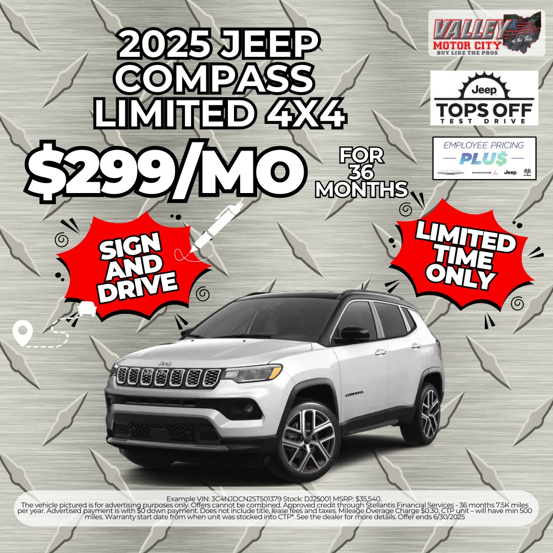 Valley - Big features. Small payment. Lease the 2025 Jeep Compass ...