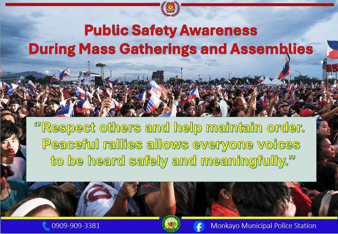 Public Safety Awareness... - Monkayo Municipal Police Station | Facebook