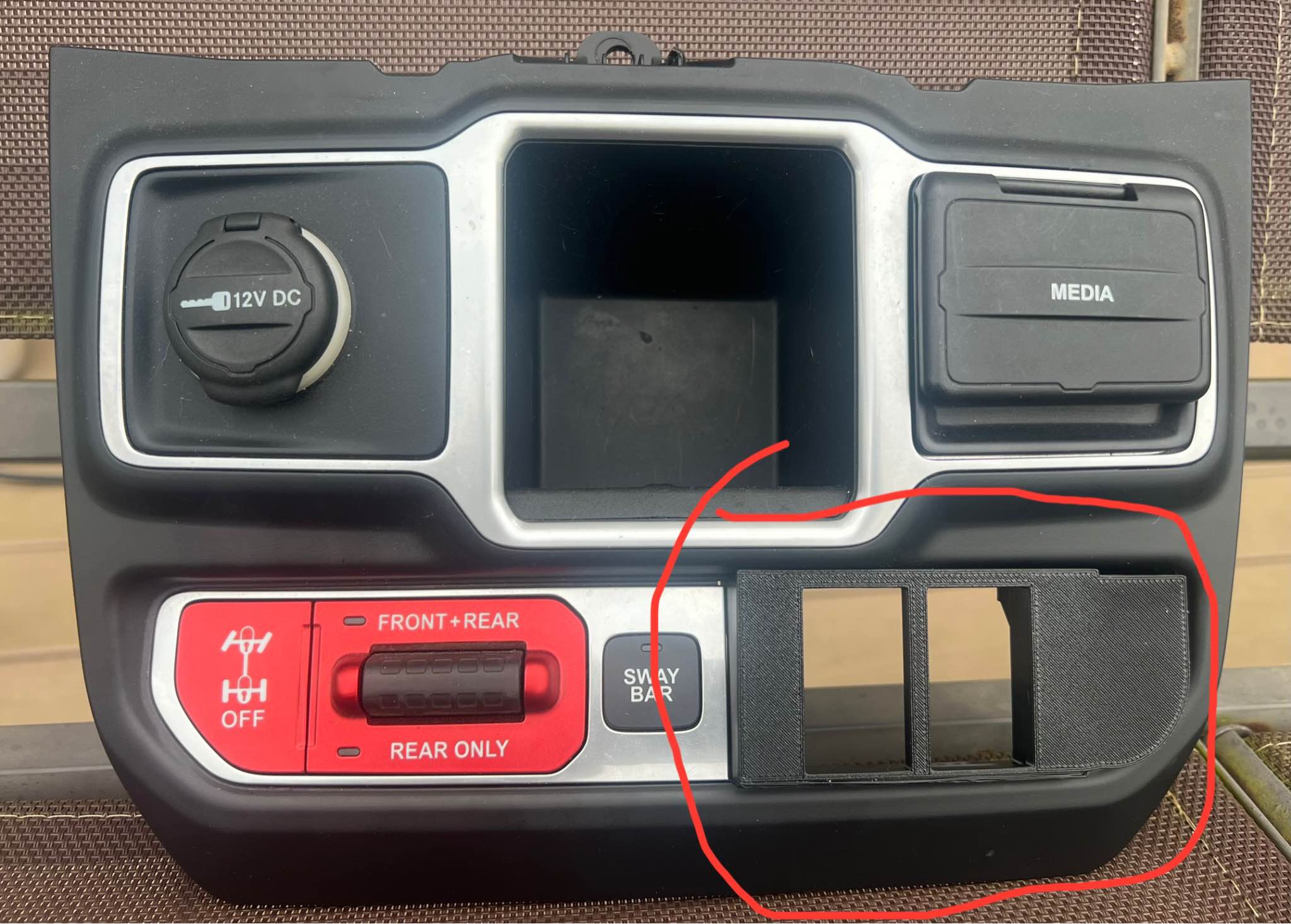 Jeep JL / Gladiator JT lower right rocker switch plate - holds 2 ...