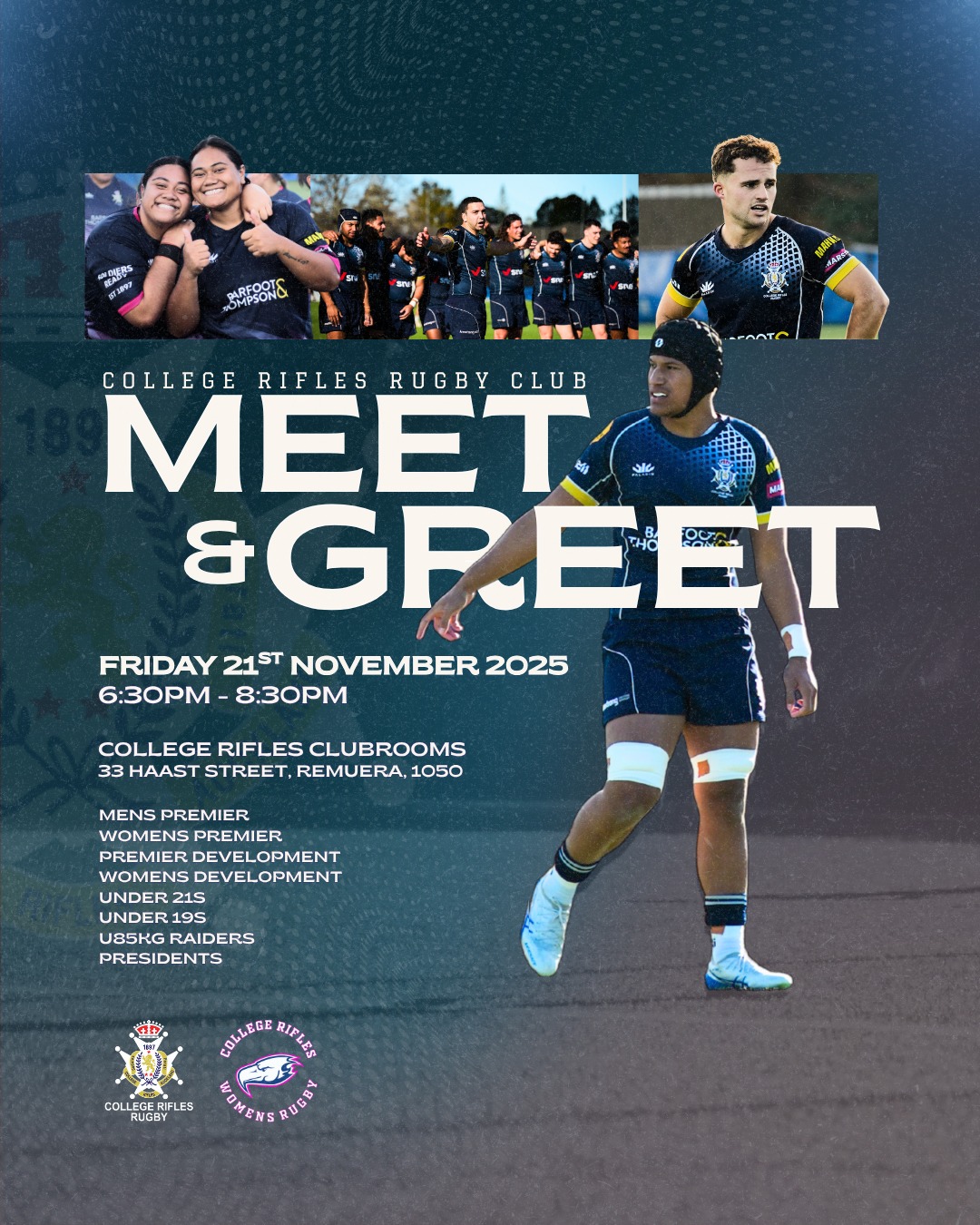 College - Annual College Rifles Senior Rugby Meet & Greet 📆 Friday 21st ...