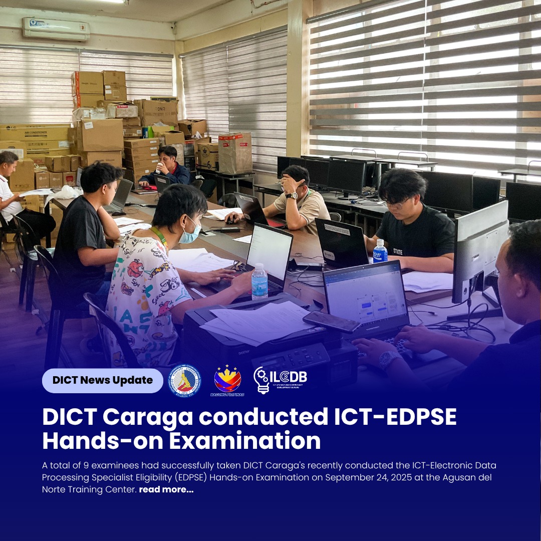 𝐃𝐈𝐂𝐓 𝐂𝐚𝐫𝐚𝐠𝐚 𝐂𝐨𝐧𝐝𝐮𝐜𝐭𝐞𝐝 𝐈𝐂𝐓-𝐄𝐃𝐏𝐒𝐄... - DICT Region 13 - Caraga | Facebook