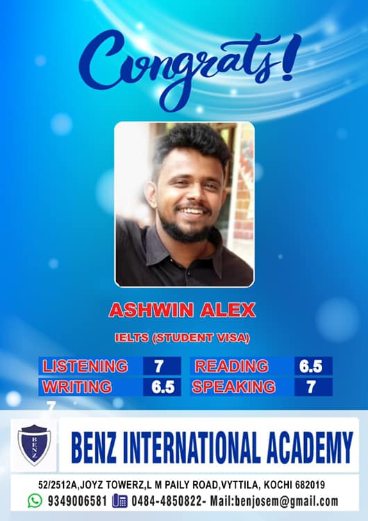 Ashwin alex ...#ielts... - BENZ International Academy