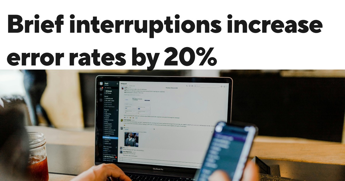 Brain.fm - Brief interruptions increase error rates by... | Facebook