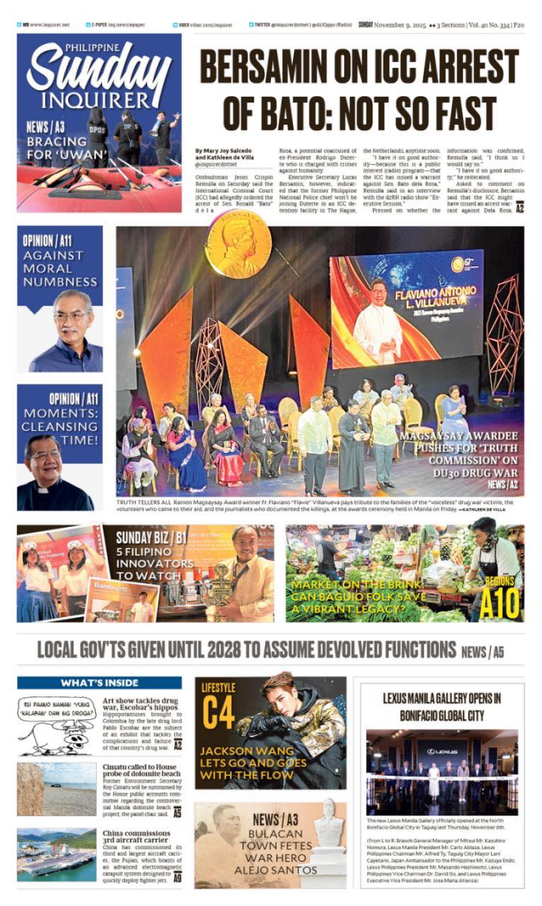 Philippine - Good morning! Here is today's Philippine Daily Inquirer ...