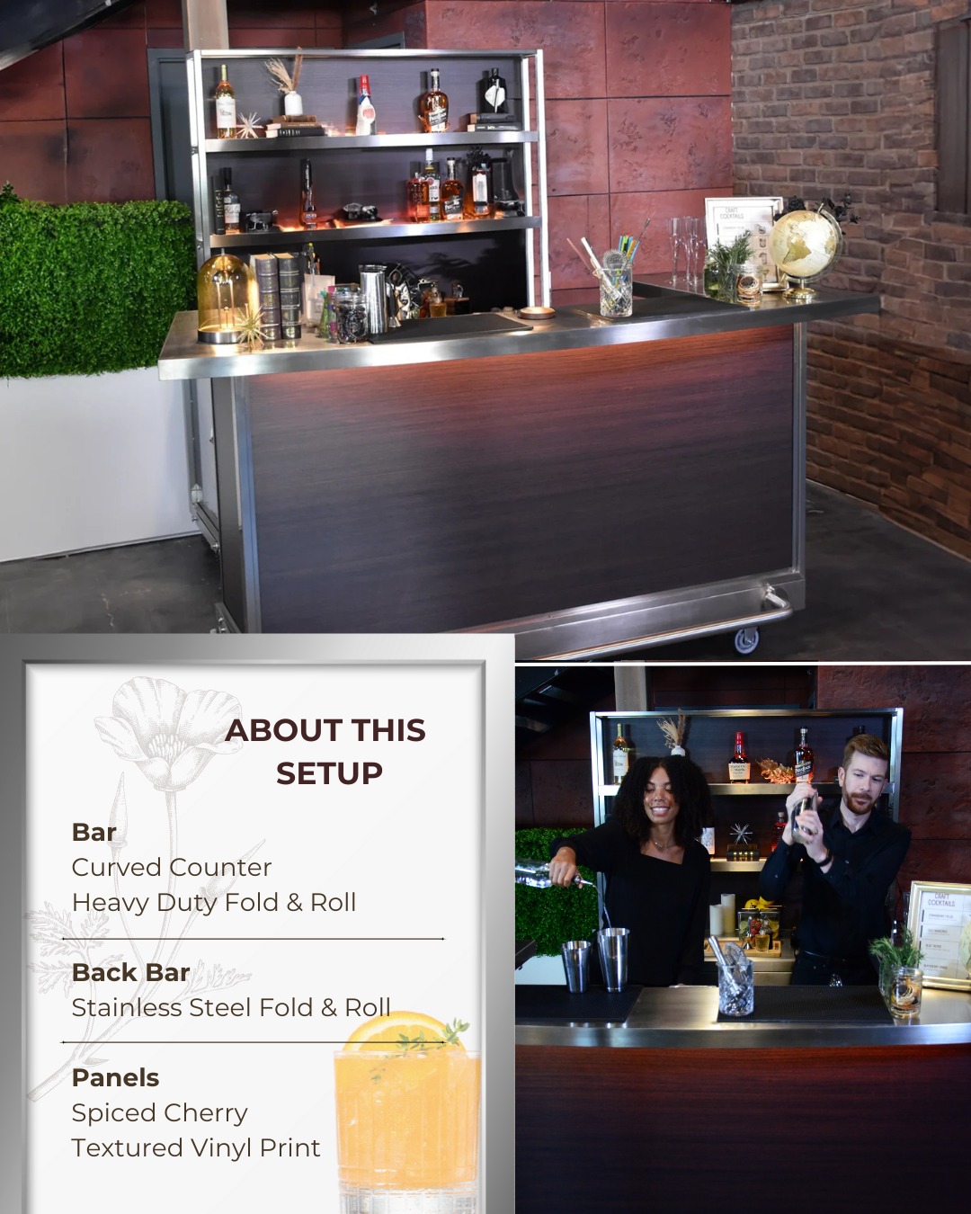 The Curved Counter Stainless Steel... - Portable Bar Company | Facebook