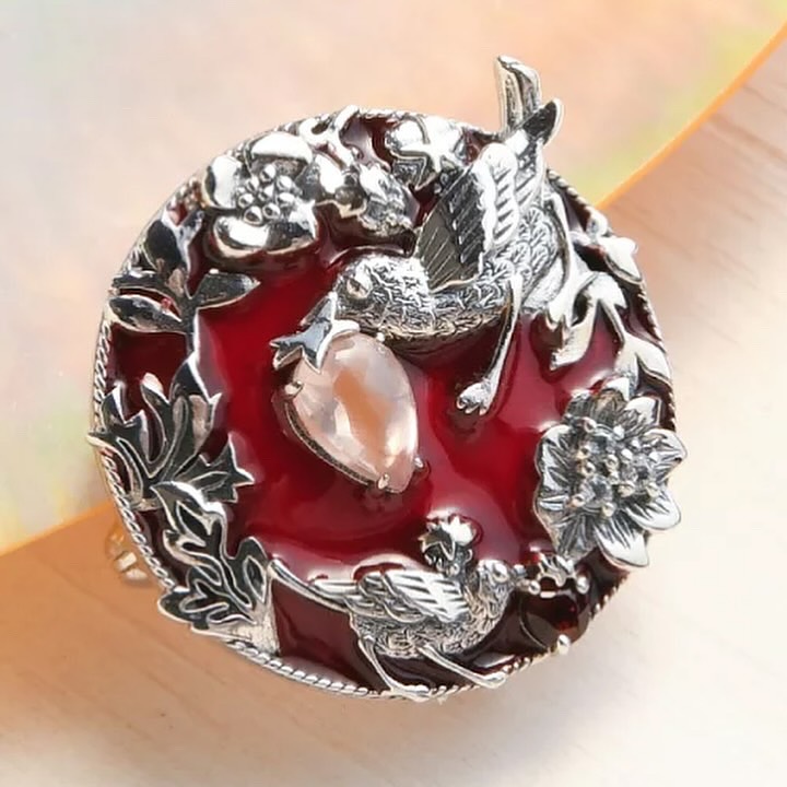 NEW】新規入荷♪ ＜ 碌山 ウィリアムモリス いちご泥棒 ローズクォーツ