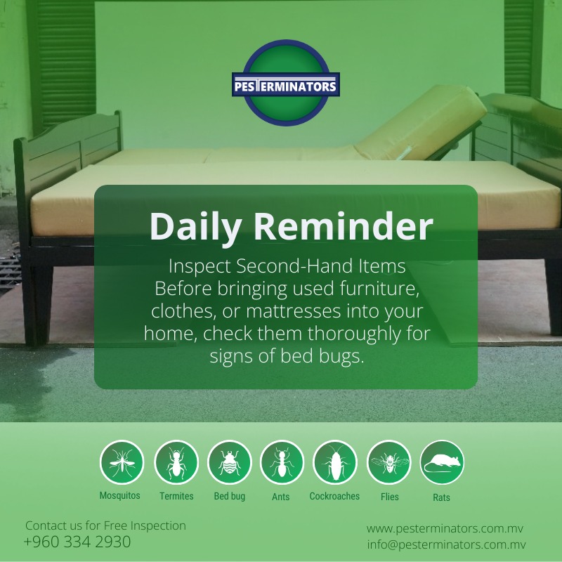 Pesterminators Pvt. Ltd Maldives - Daily Reminder Inspect Second-Hand ...