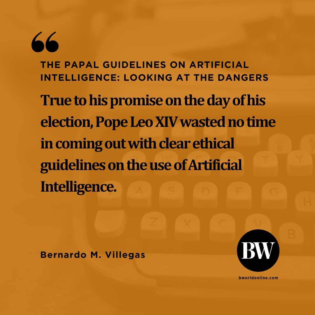 BusinessWorld - OPINION | The Papal guidelines on artificial ...