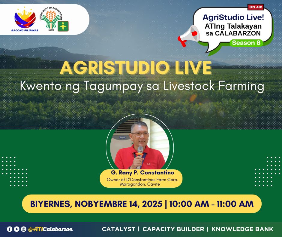ATICalabarzon - AgriStudio Live Season 8: Episode 8 “Kwento ng Tagumpay ...