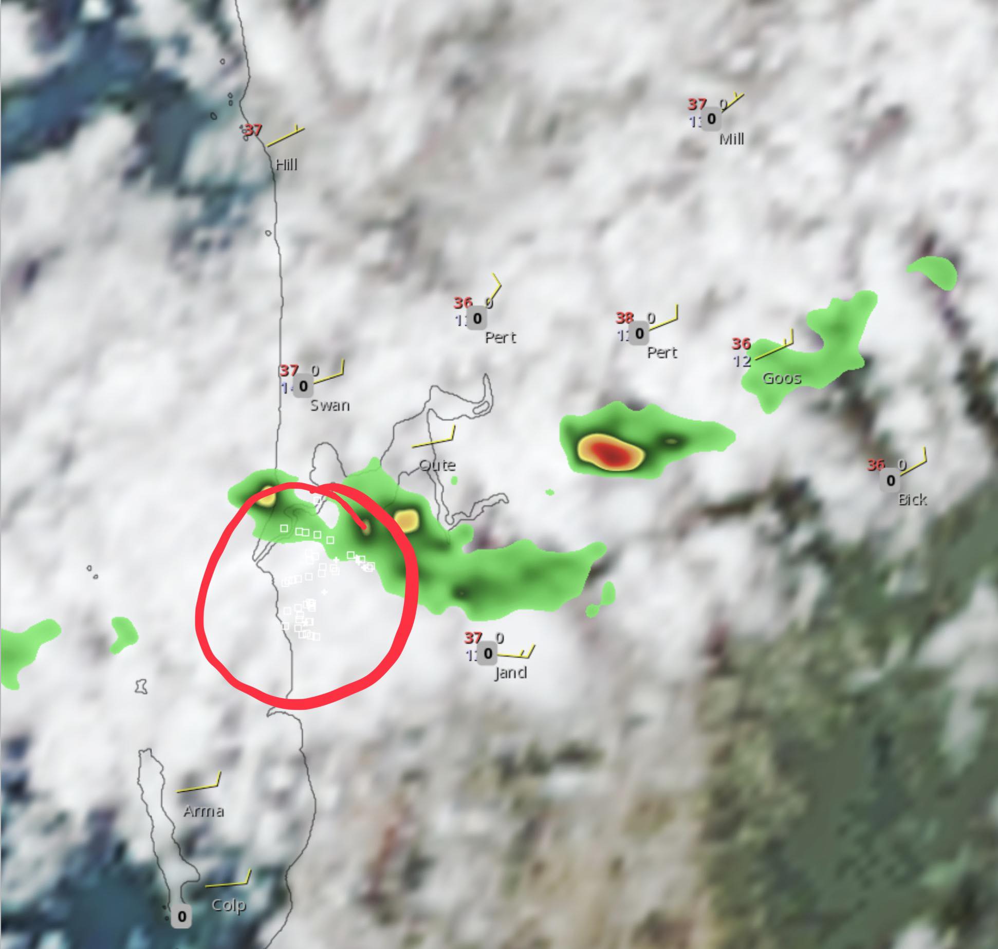 Lightning being detected around the... - Perth Weather Live | Facebook