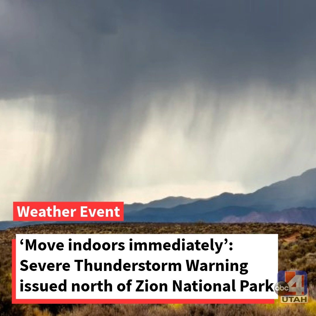 ABC4 - “This thunderstorm is capable of producing all types of severe ...