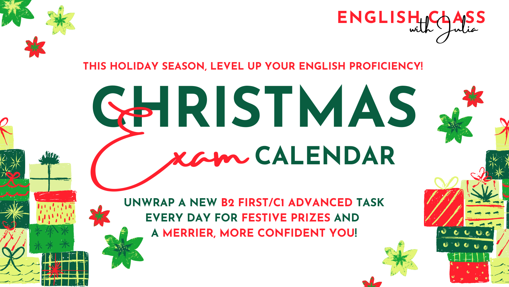 Teacher Julia's Christmas Exam Calendar Challenge 2023! 🤶🎄 | Facebook