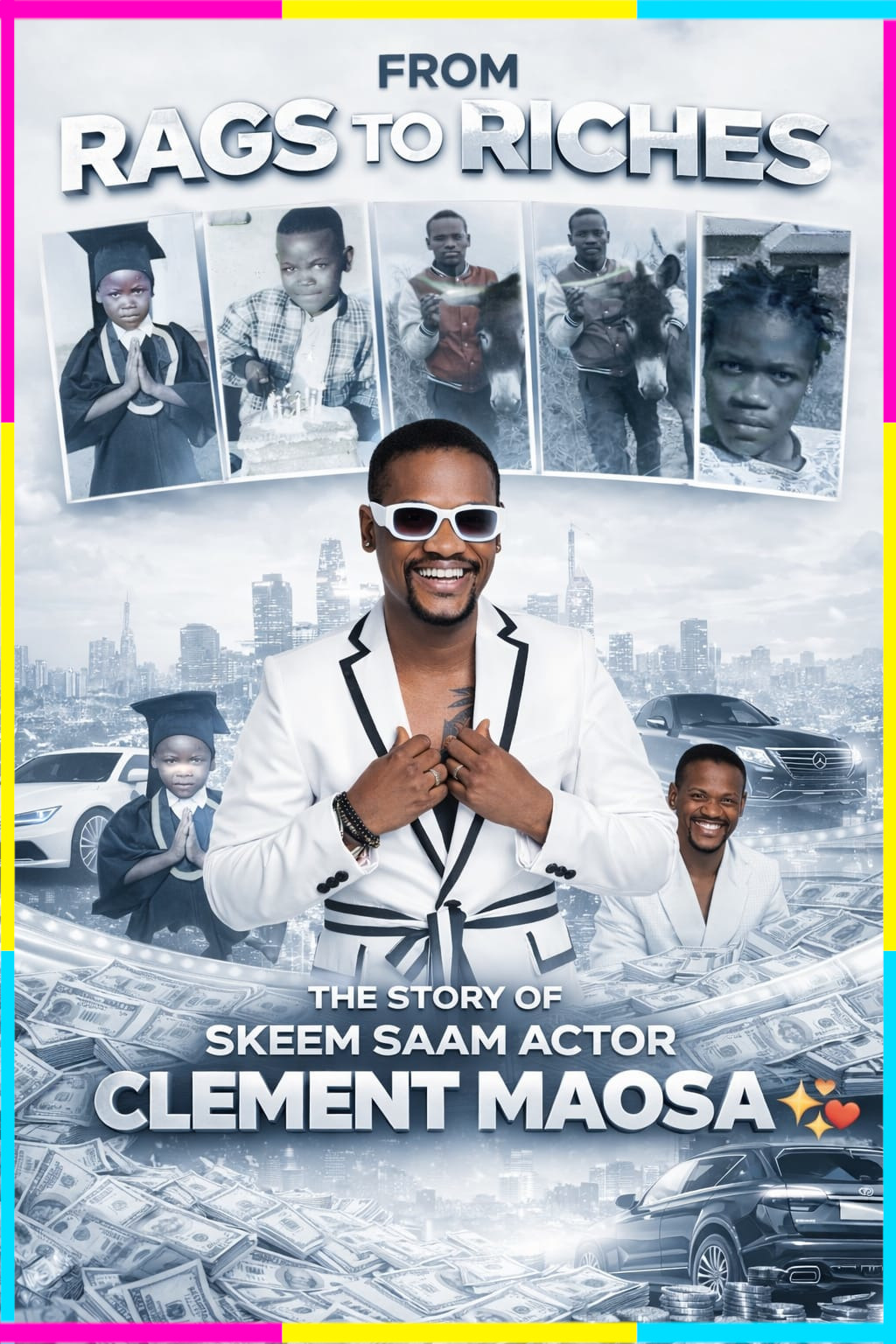 Inhlebo - Skeem Saam actor Clement Maosa went from rags to riches. He ...