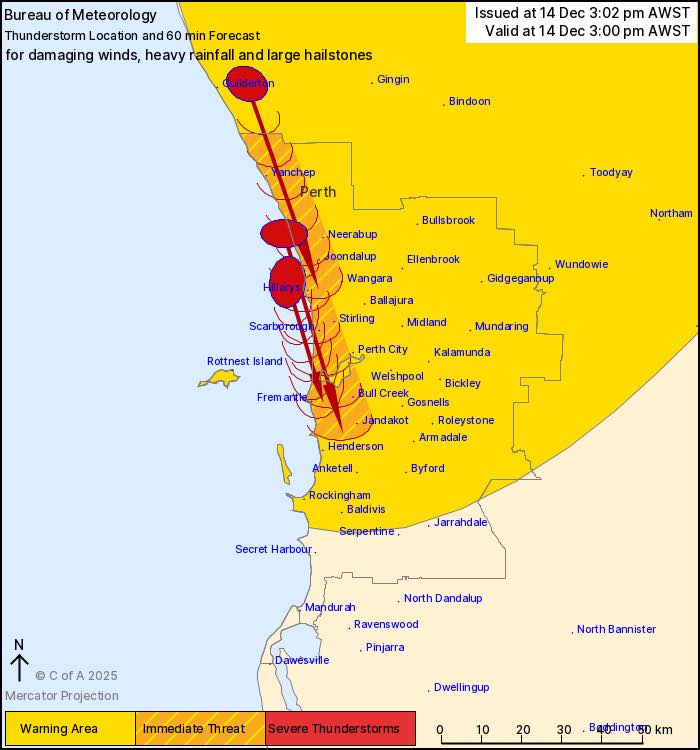 Perth - ⚠️SEVERE THUNDERSTORM WARNING⚠️ Severe Thunderstorm Warning ...