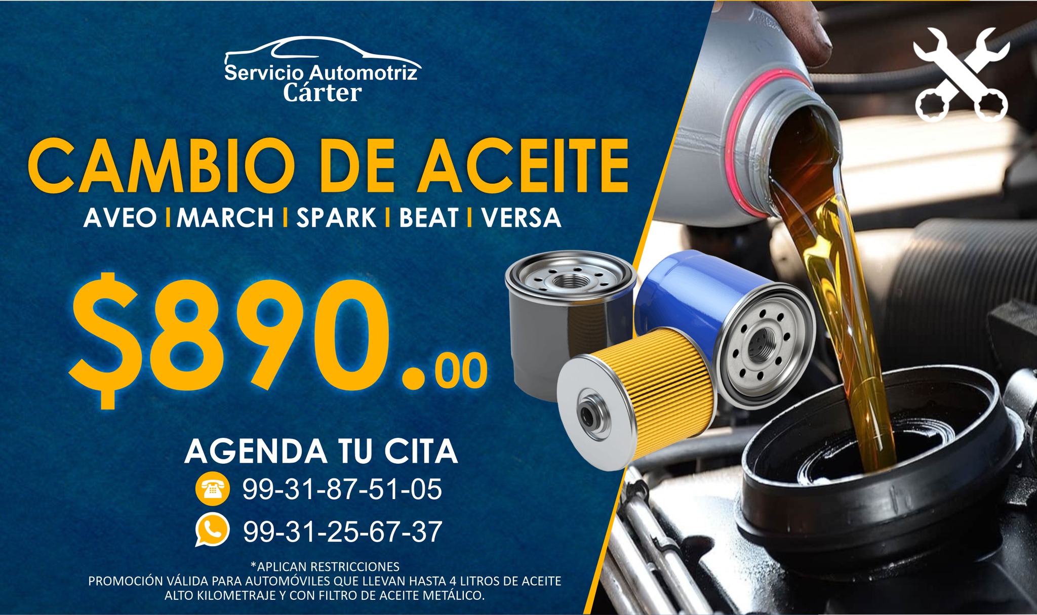 Servicio Automotriz Cárter | Villahermosa