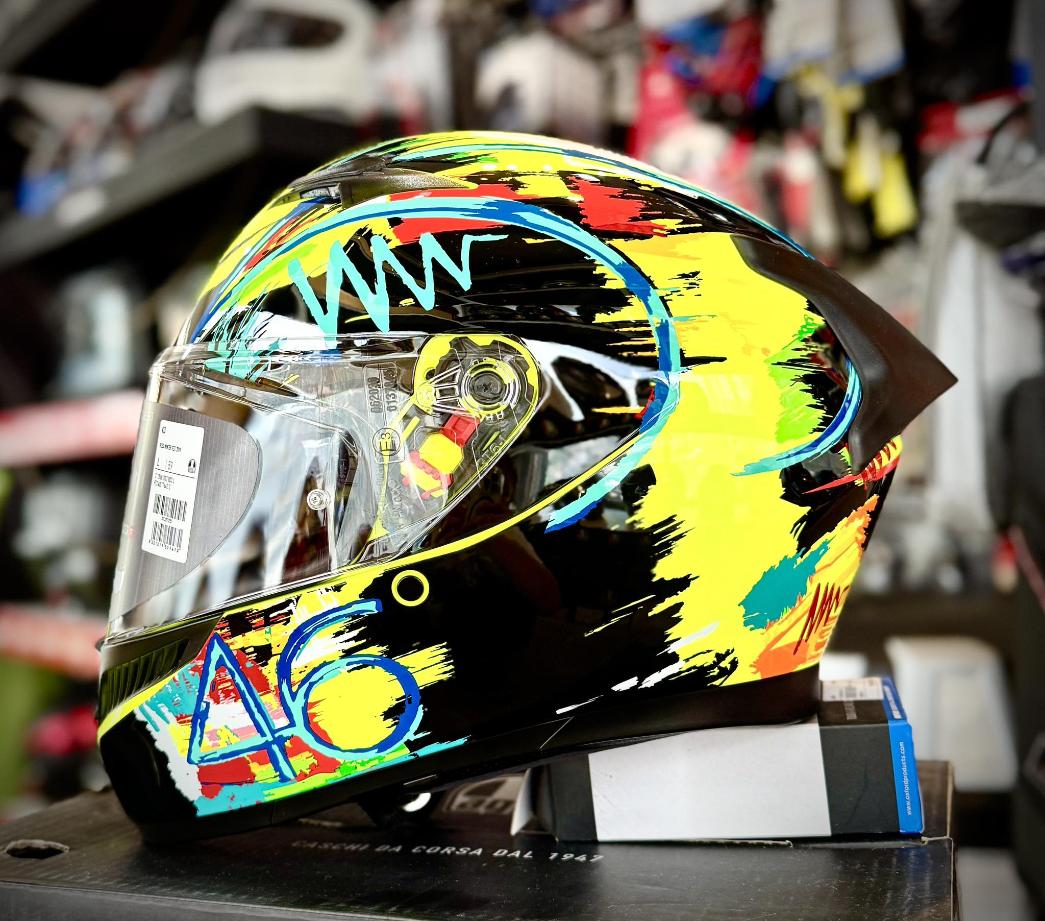 agv helmet 2019 K3 - Rossi Winter Test evolving towards perfection Full-face Racing helmets Pista GP