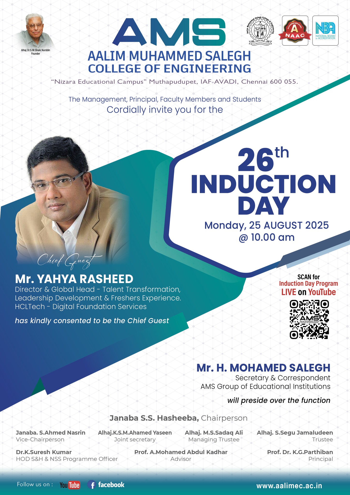 Aalim - Happy to Announce! The 26th Freshers’ Induction Dayof Aalim ...