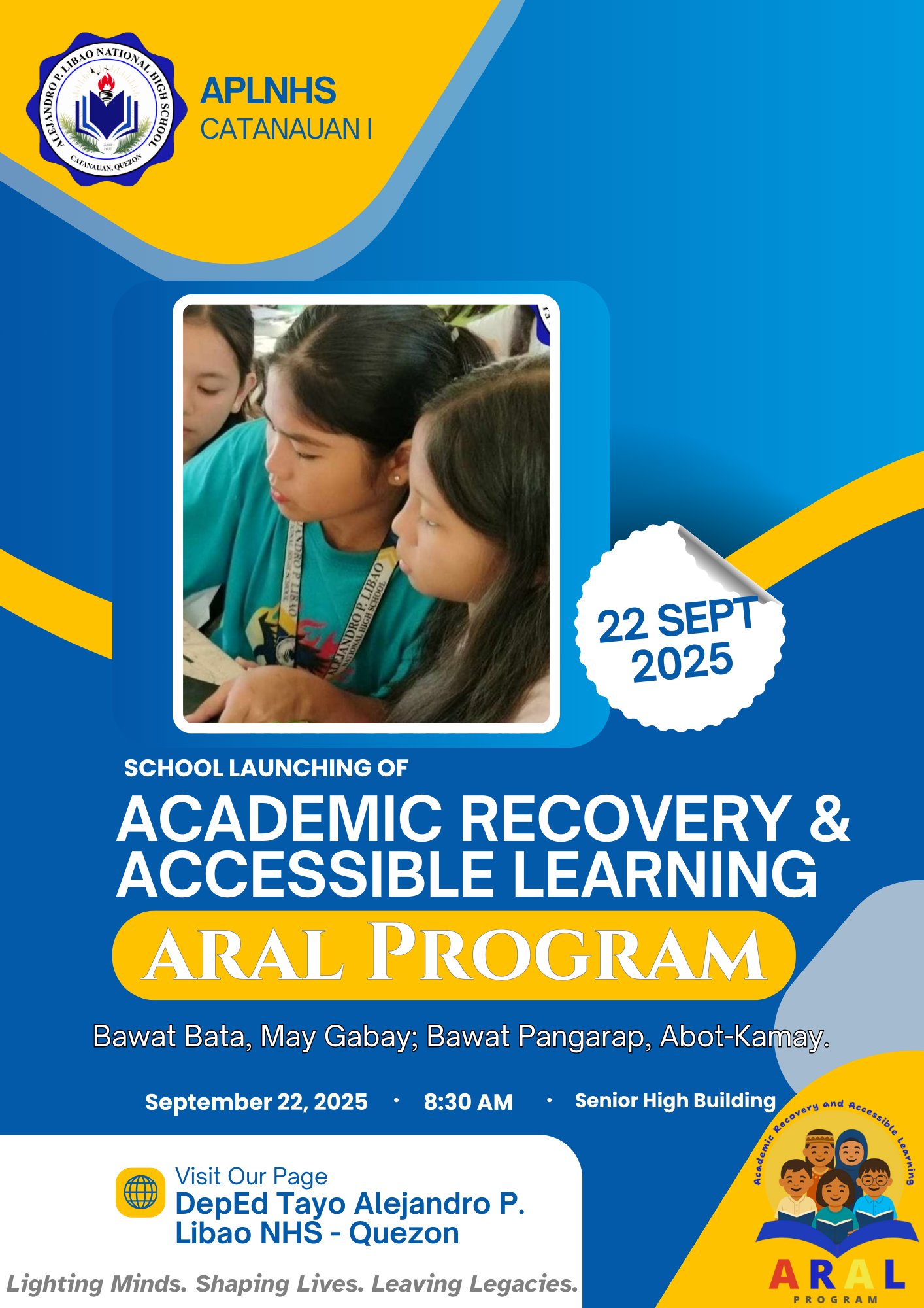 APLNHS Event... - DepEd Tayo Alejandro P. Libao NHS - Quezon | Facebook