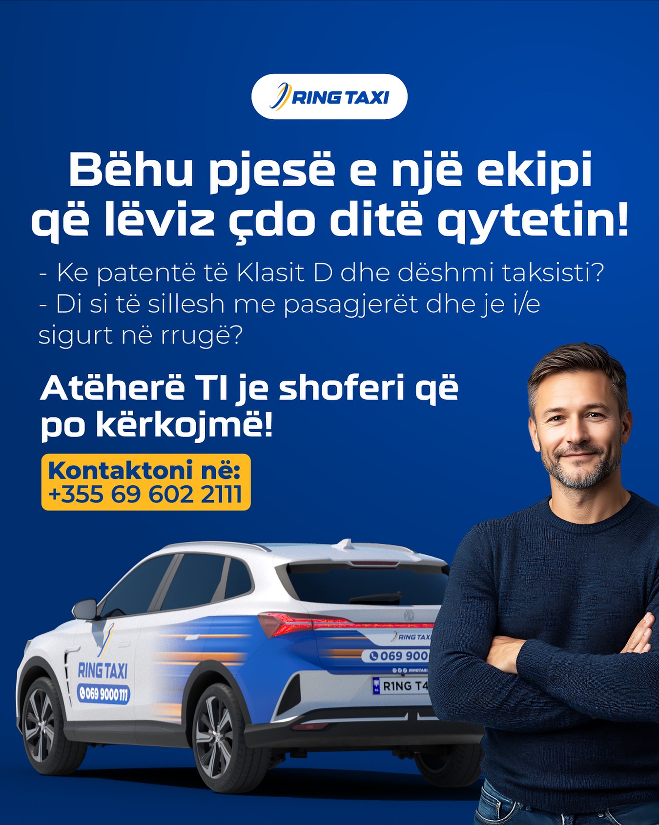 Ring - 📢 Ring Taxi po kërkon shoferë! Nëse ke patentë të Klasit D dhe ...