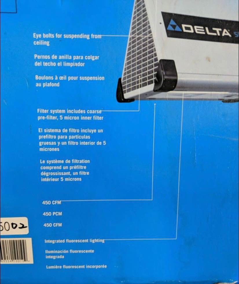Delta shopmaster ap100 light and air purifier - Air Purifiers - Hudson ...