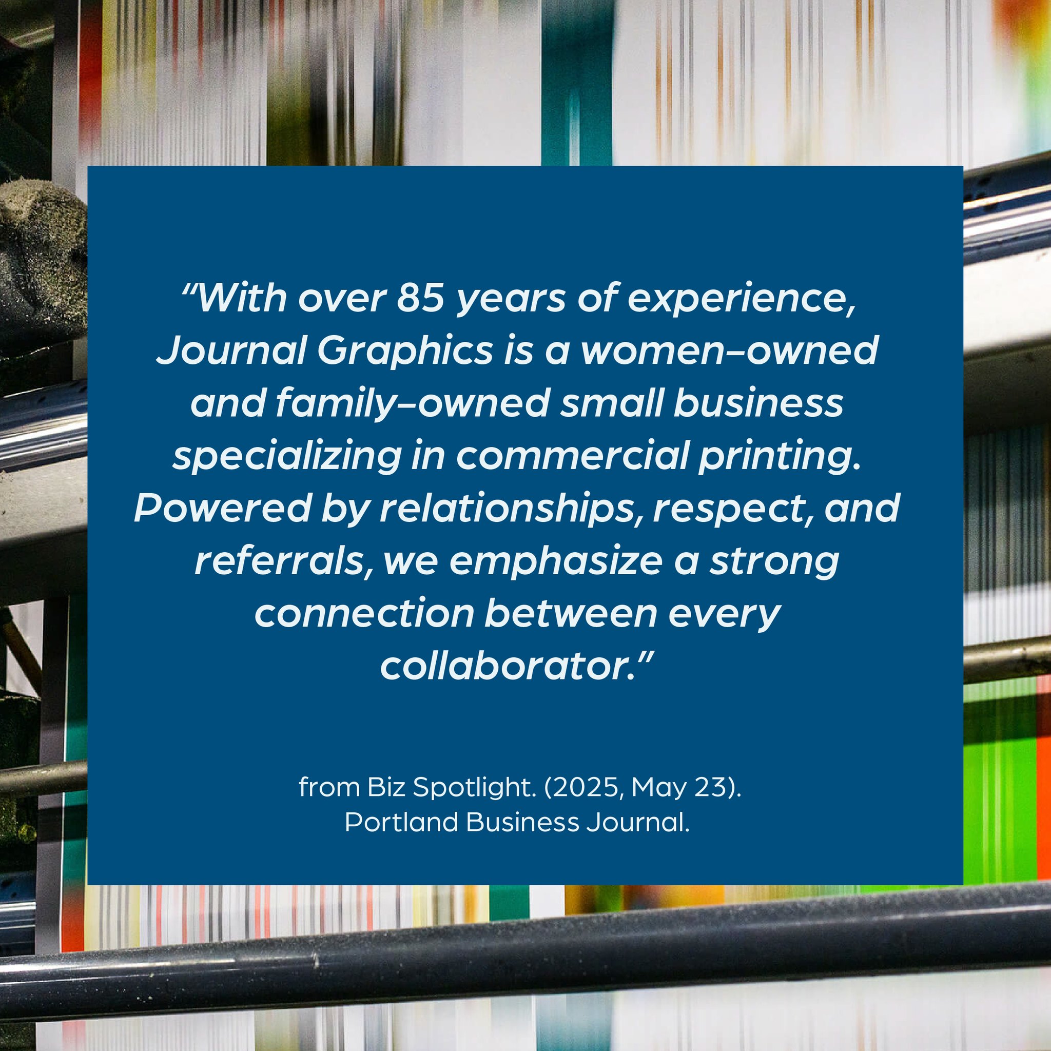 Journal Graphics - Press. Forward. We continue to add new technology at ...