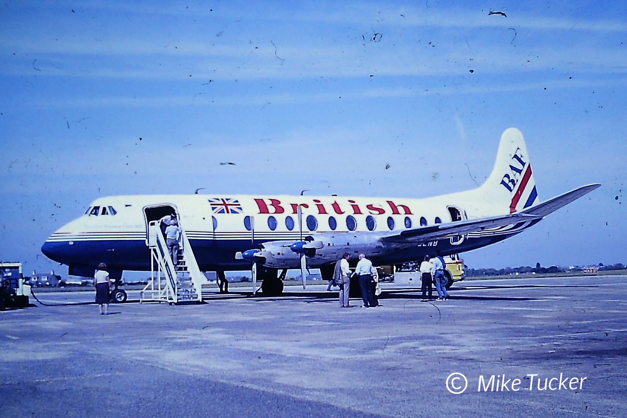 British Midland Airways Vickers Viscount 813 at Isle of Man