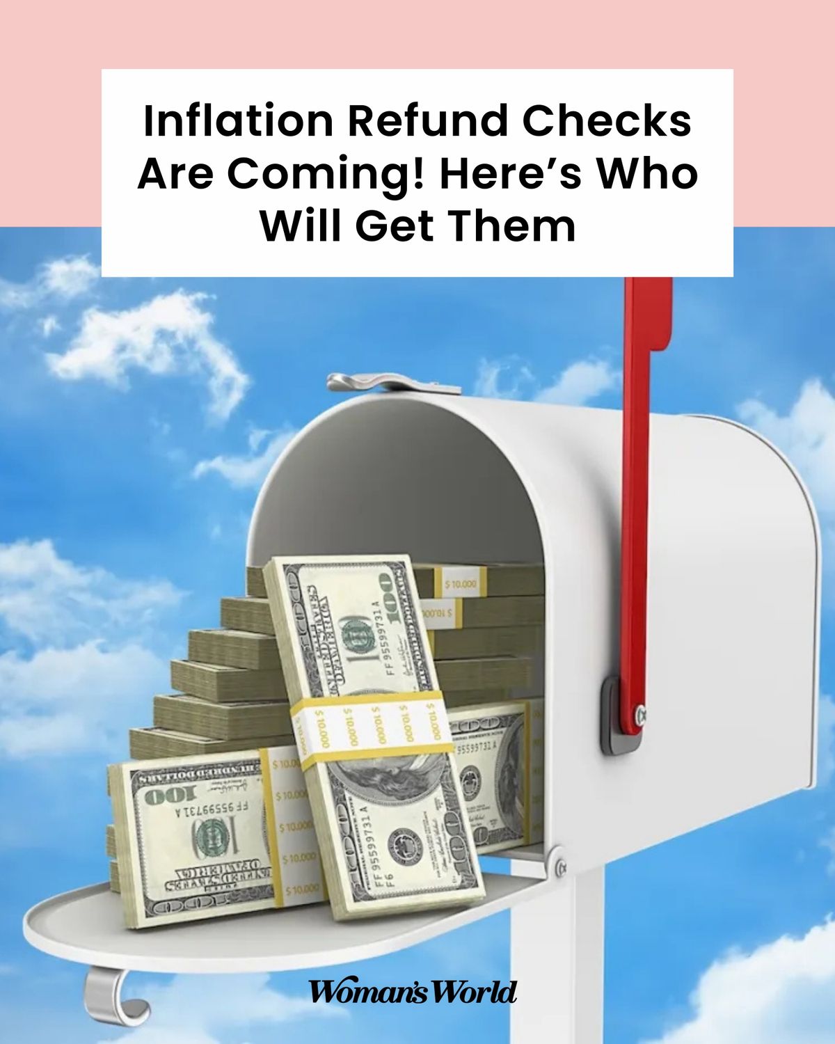 Woman's - Inflation relief checks of $150 to $400 will soon be mailed ...