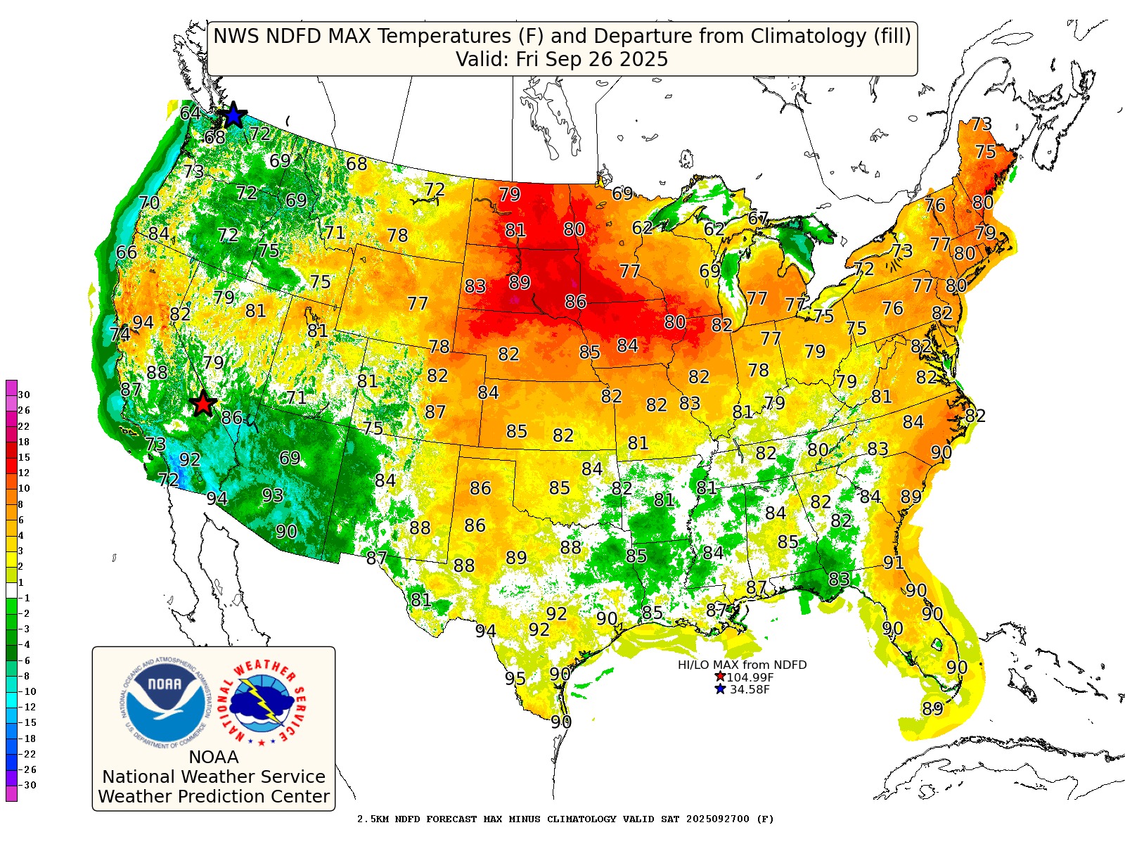 U.S. - Dry weather and above normal temperatures are expected across a ...