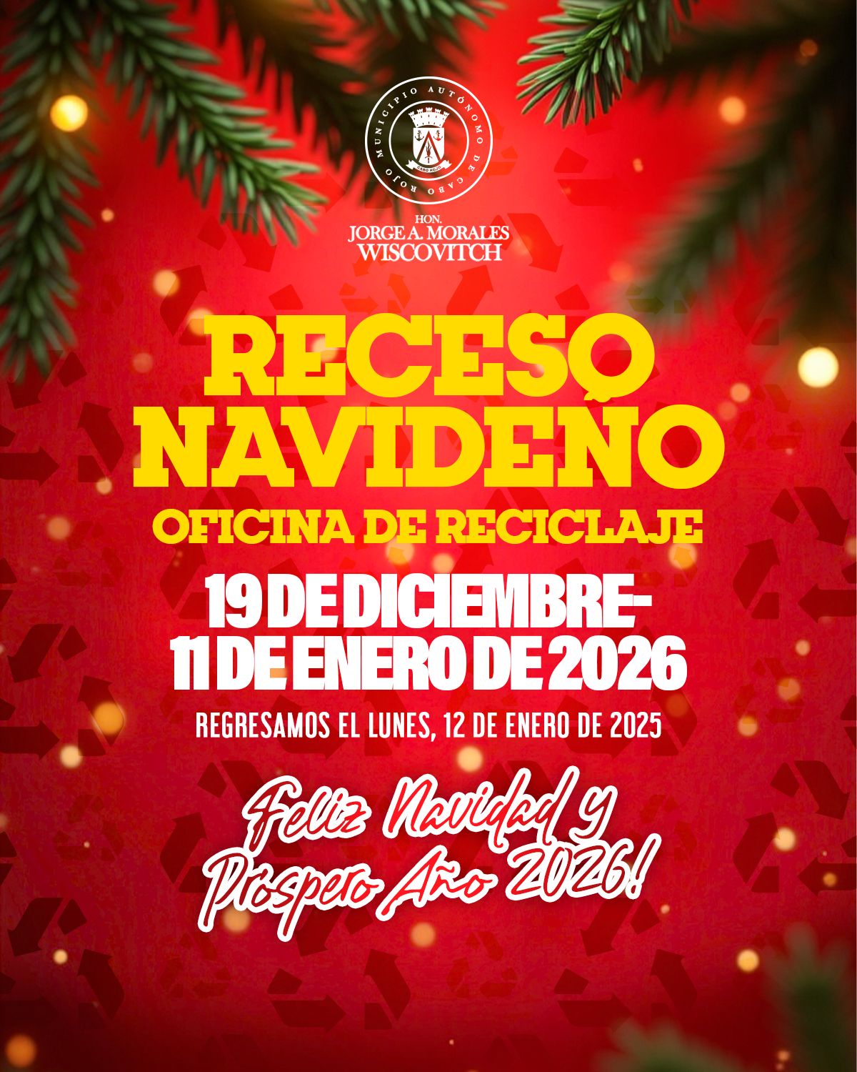 Municipio - 🎄♻️ Aviso Importante | Oficina de Reciclaje ♻️🎄 La Oficina ...