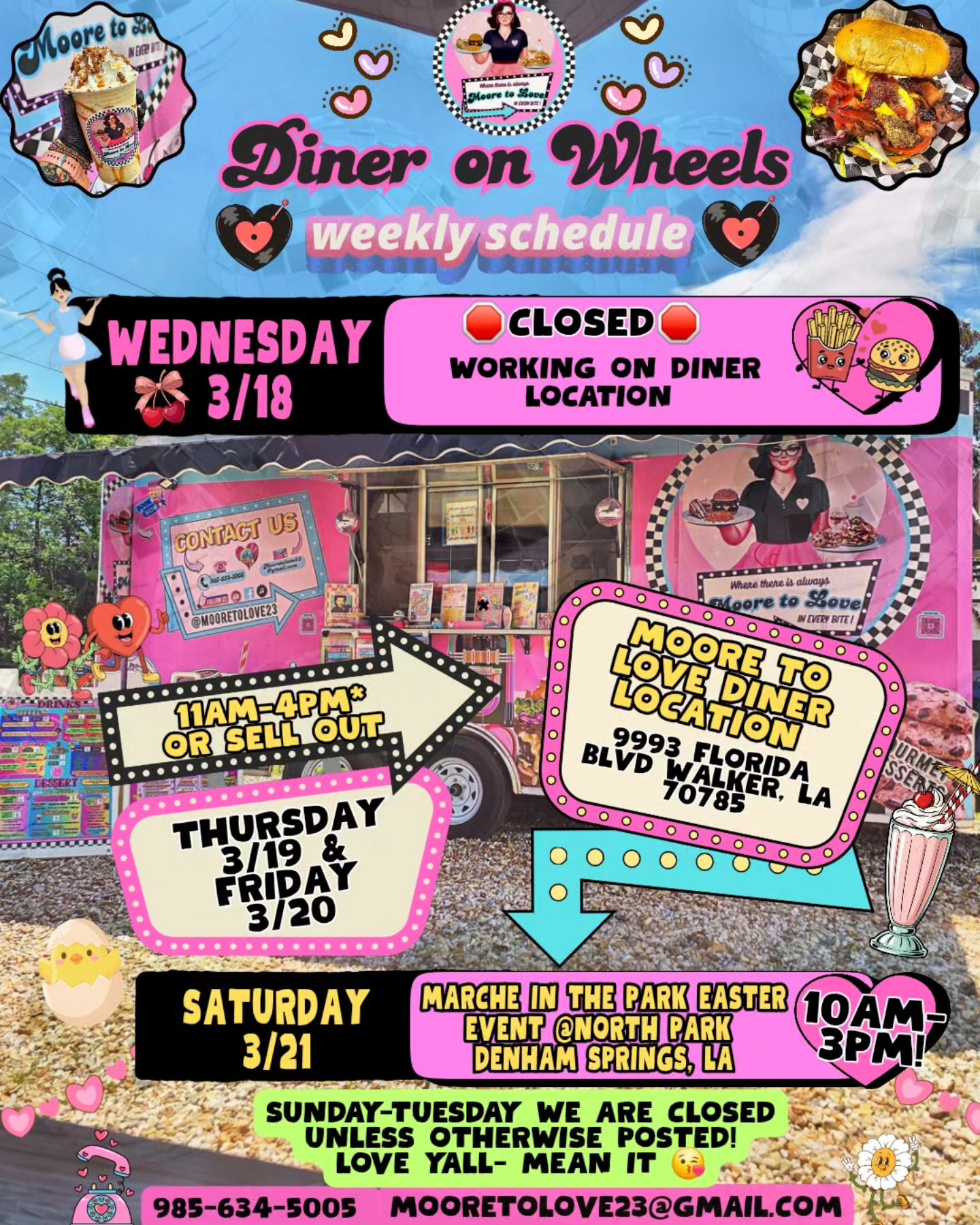 ? Your Moore to Love Weekly Diner on Wheels Schedule is HERE 