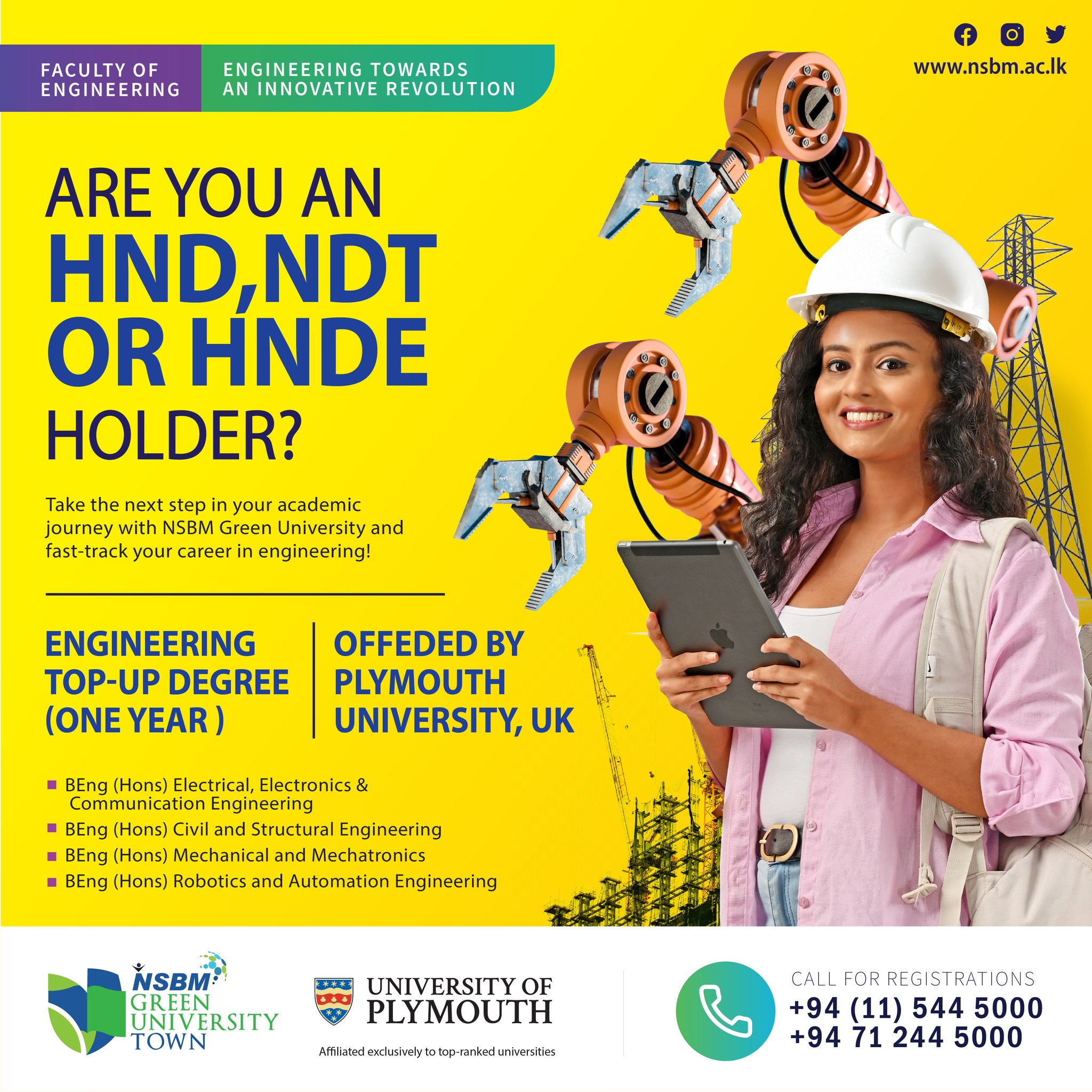 NSBM - Calling All HND, NDT & HNDE Holders! - Fast-Track Your ...