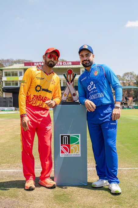 CricTracker - Sikandar Raza and Rashid Khan strike a pose with the T20I ...