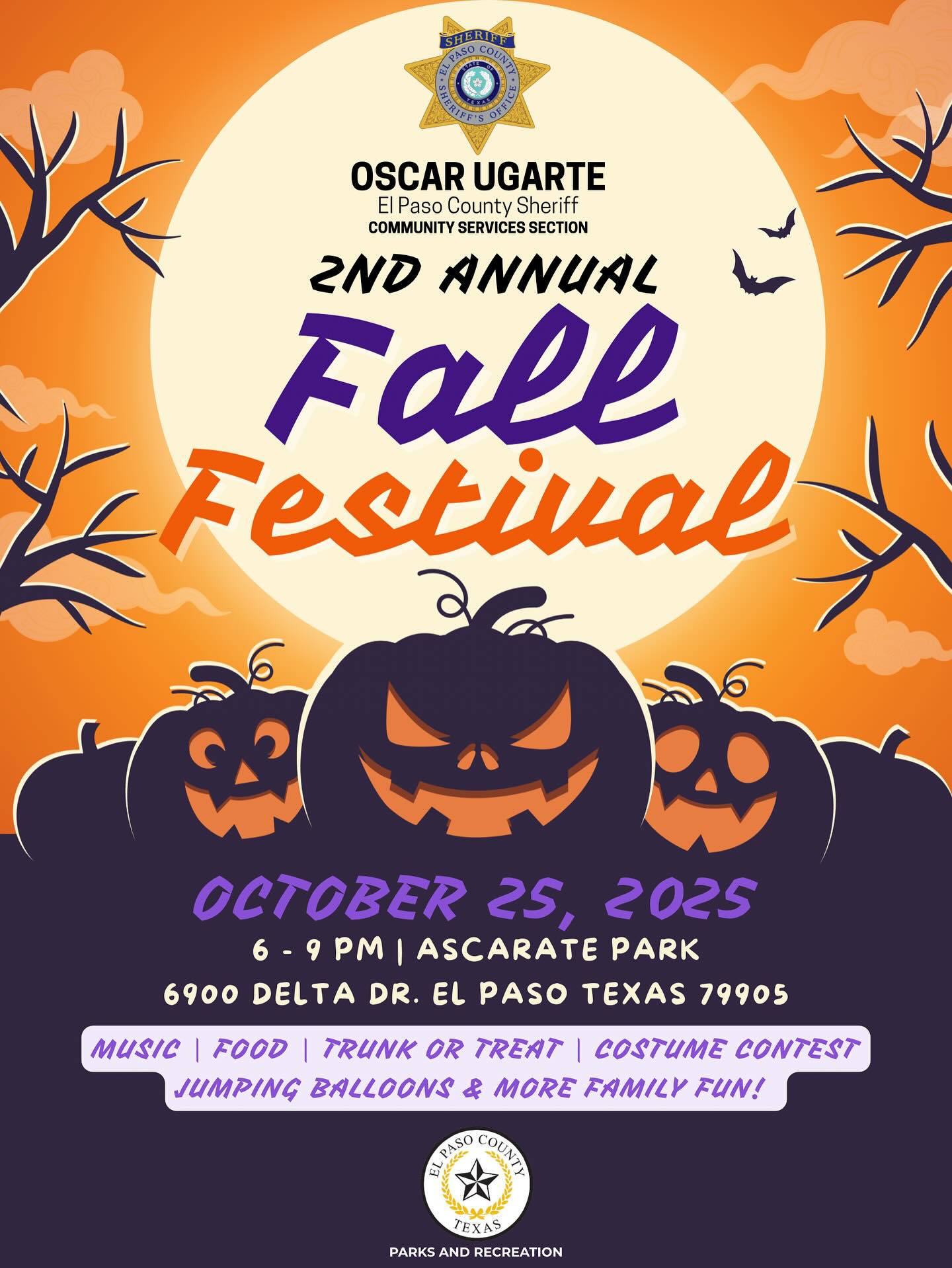 🎃 Don’t miss it!... - El Paso County Sheriff Oscar Ugarte | Facebook