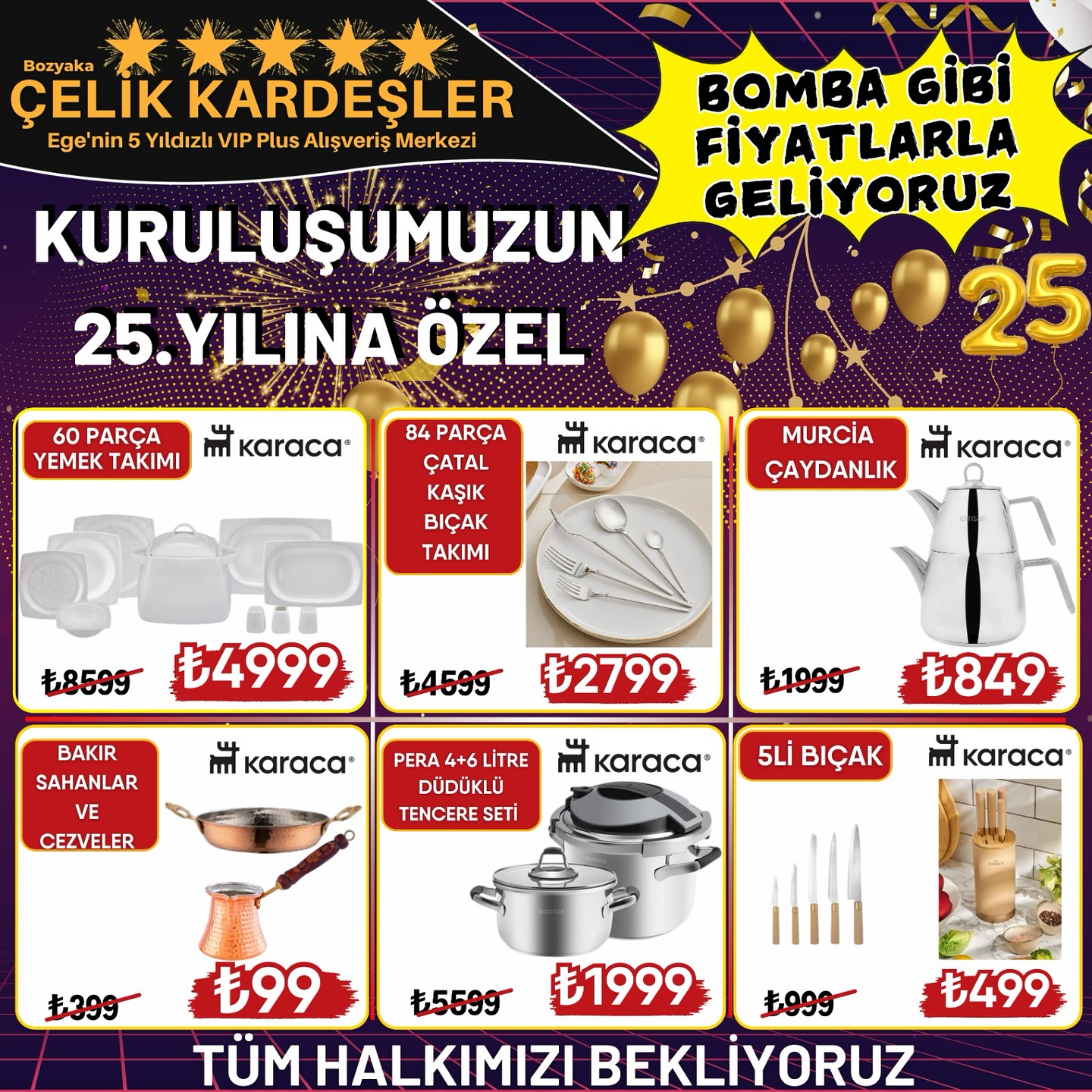 🎉 BOZYAKA ÇELİK KARDEŞLER VIP'DEN BOMBA GİBİ FİYATLAR