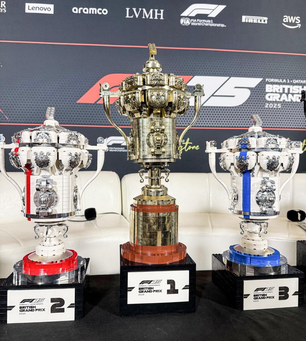 This - #BritishGP 🇬🇧 | Another closer look at the LEGO trophies. # ...