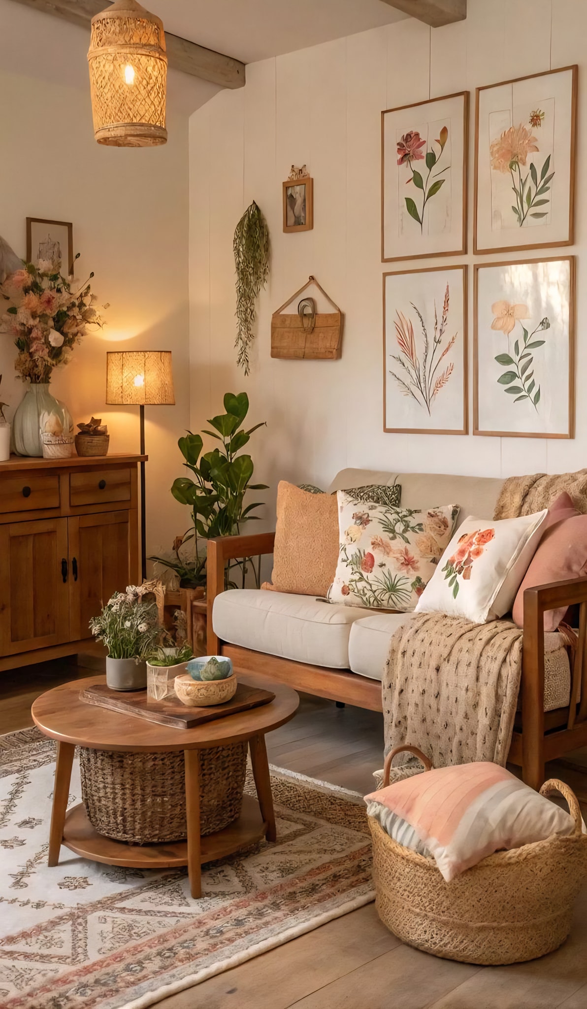 Marie - Une déco tout en douceur, entre bois clair, fleurs séchées et ...