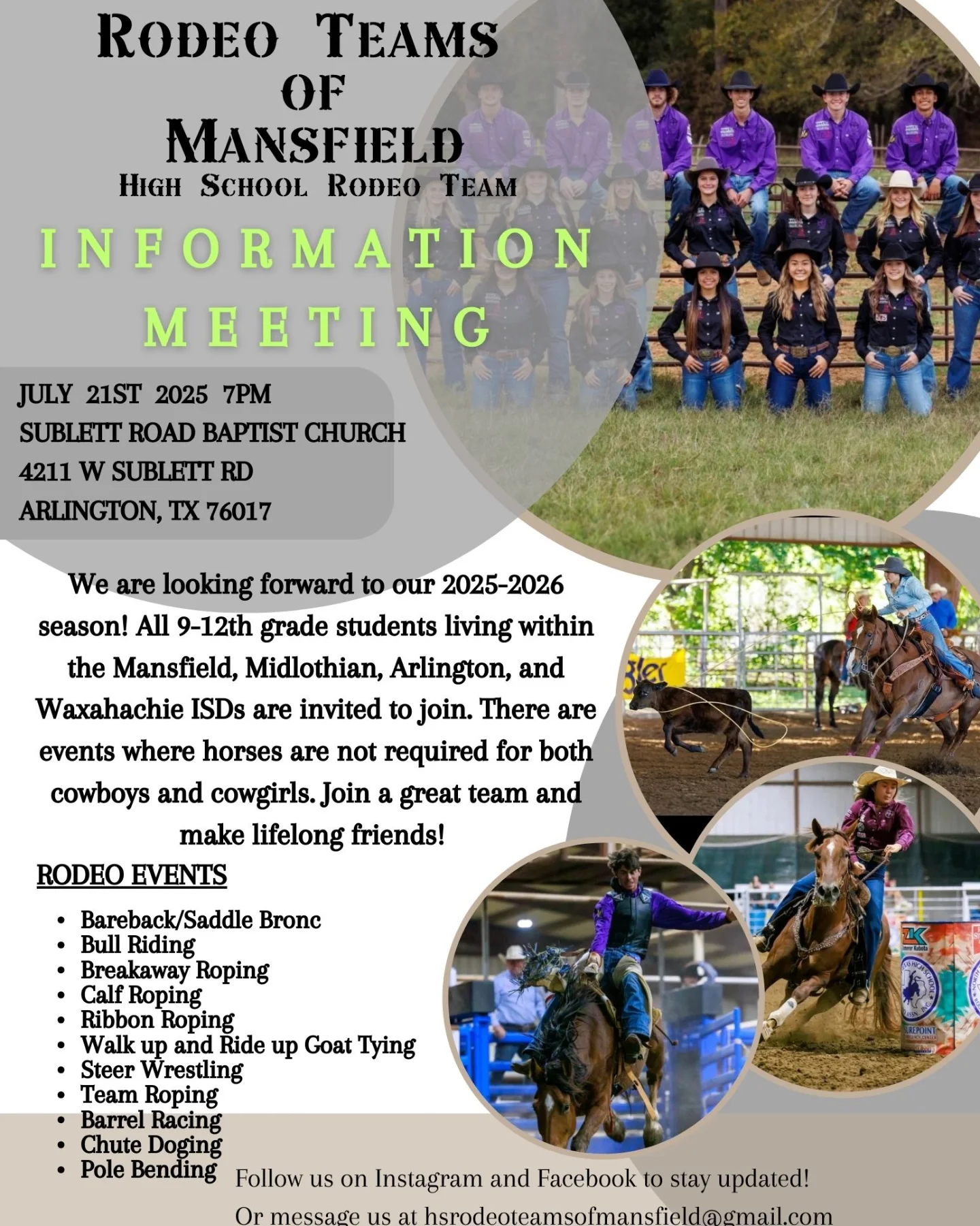Rodeo - 📣 Interested in High School Rodeo? 🐎 Rodeo Teams of Mansfield ...
