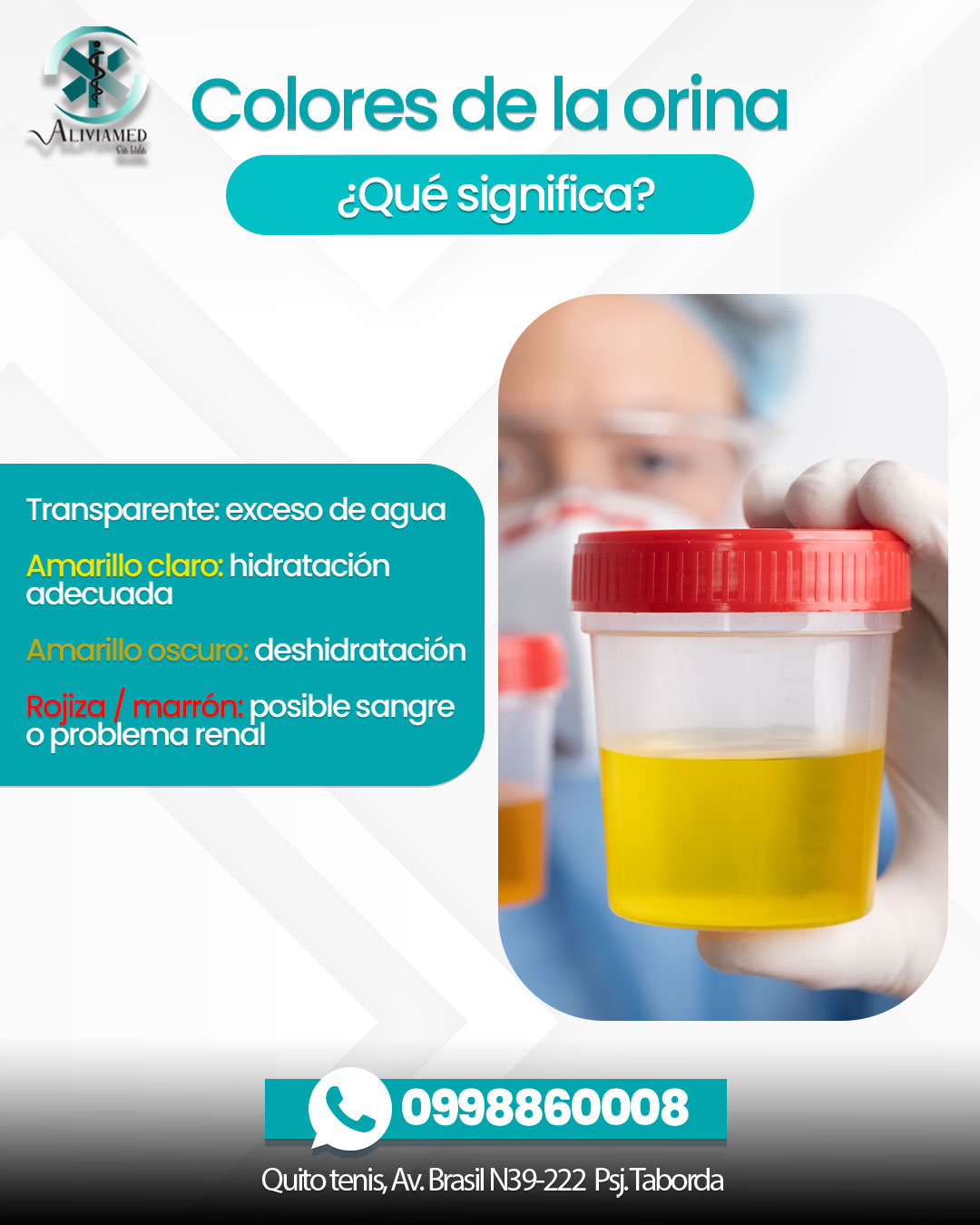 Aliviamed - 💧👩‍⚕️ El color de tu orina dice mucho sobre tu... | Facebook