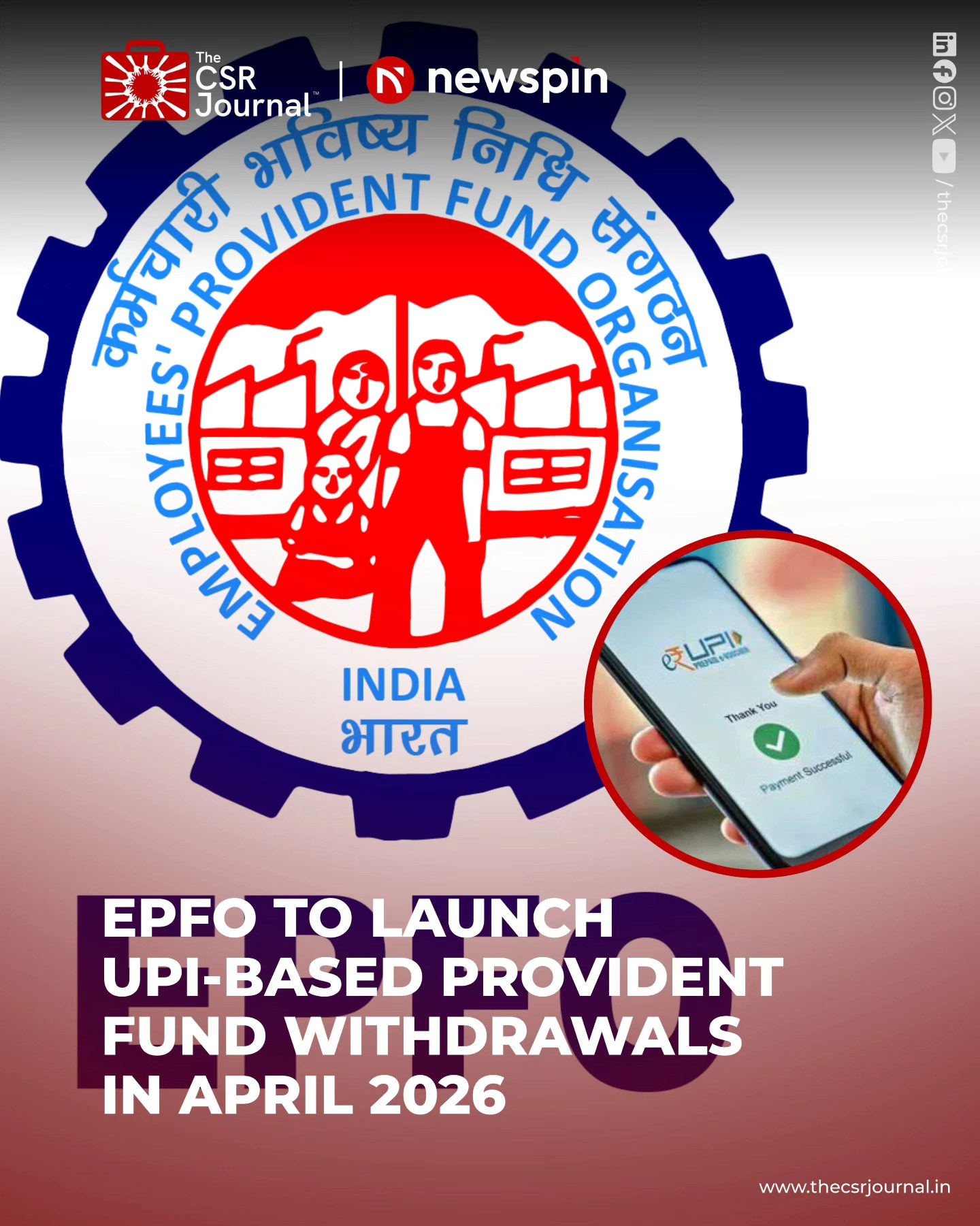 The CSR - Starting April 1, 2026, the EPFO may launch a mobile app ...
