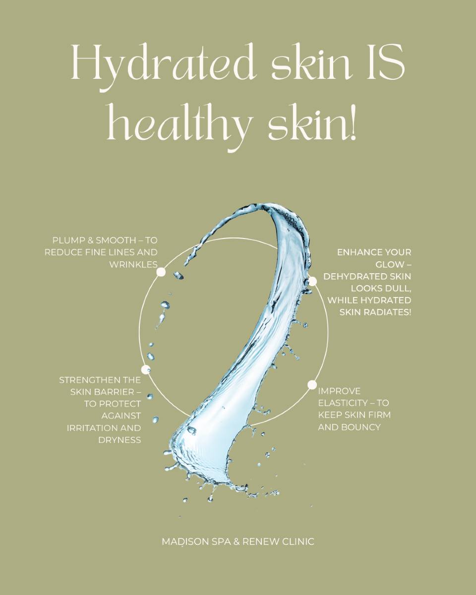 Madison Spa - Hydrated skin = healthy skin! 💦 Did you... | Facebook