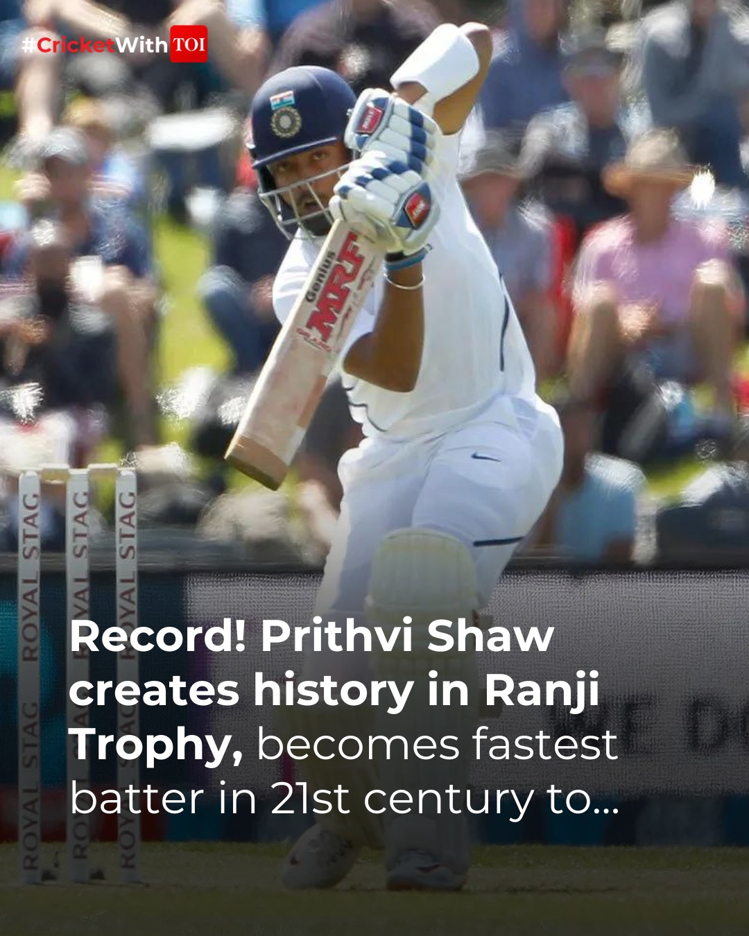The Times - #CricketWithTOI | #PrithviShaw achieved a remarkable feat ...