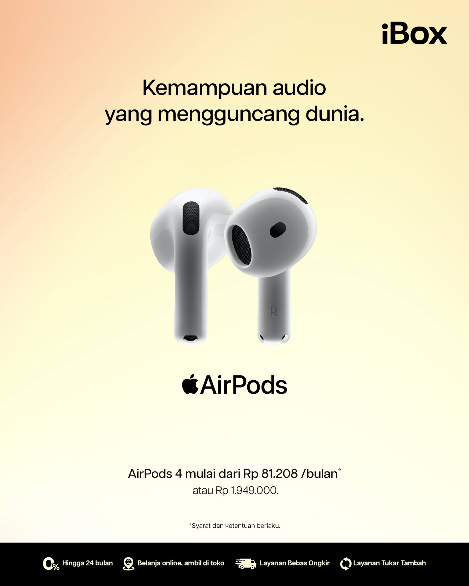 iBox - Pengalaman audio yang luar biasa. Miliki AirPods 4 dengan harga ...